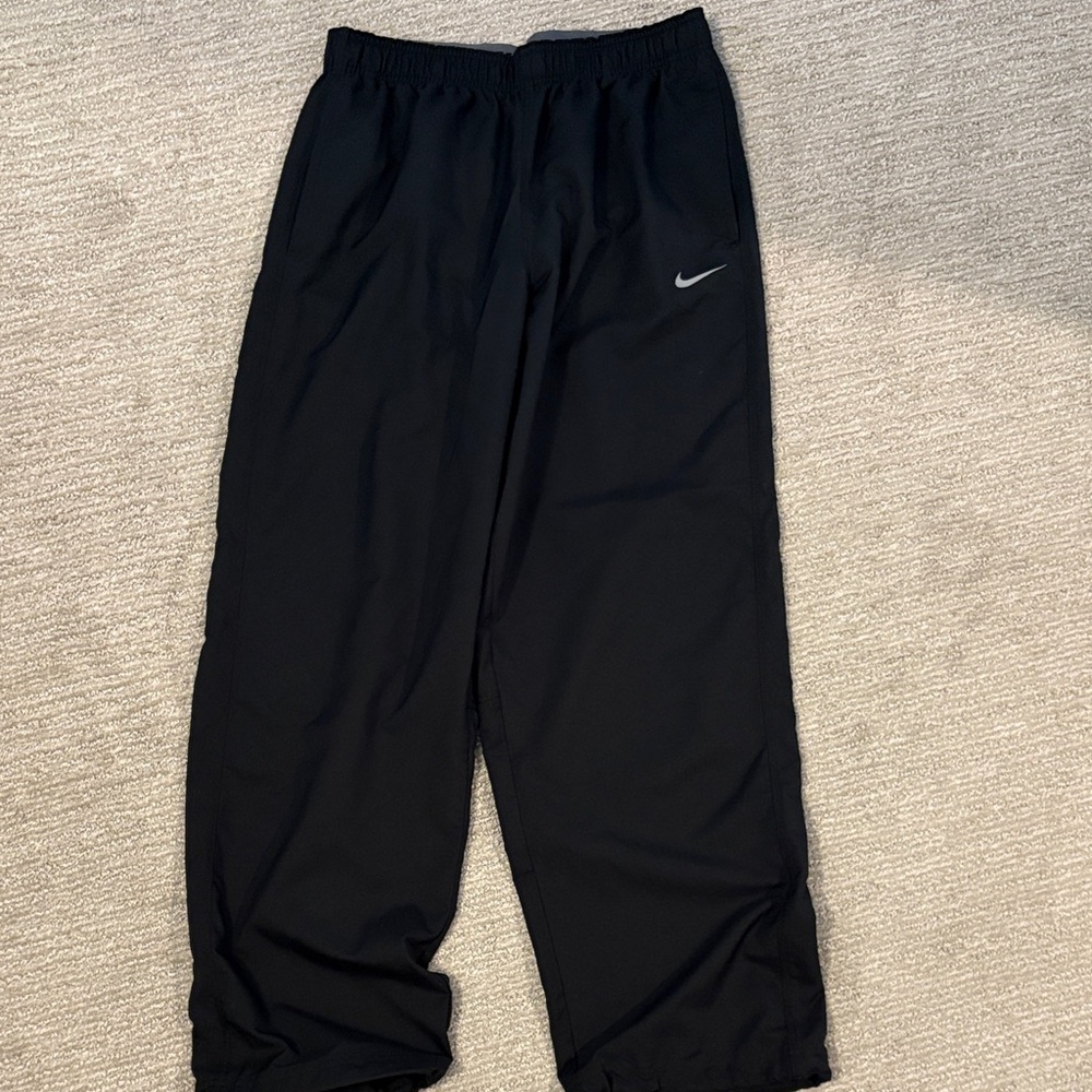 Nike Black Joggers with Silver Swoosh